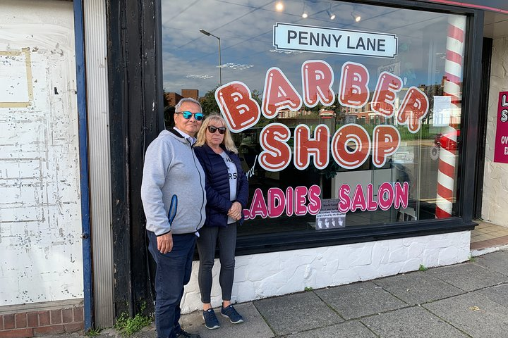 Penny Lane, shelter, bank, barbers